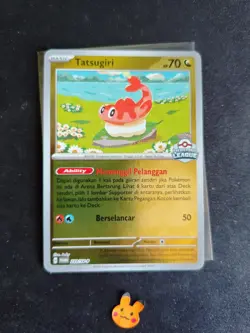 Pokemon Tatsugiri Premier Ball League Indonesia Promo Holo 223/SV-P Limited - Image 3
