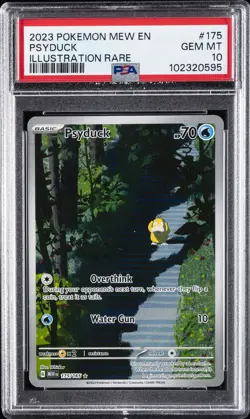 2023 POKEMON MEW EN-151 ILLUSTRATION RARE #175 PSYDUCK PSA 10 - Image 1