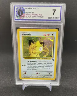 Meowth Promo 10 Black Star Gameboy GRADED 7 Pokemon Card - Image 1