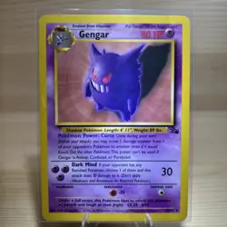 1999 Vintage Pokemon TCG (Fossil Set) - Gengar 20/62 Rare, Non Holo-NM - Image 1