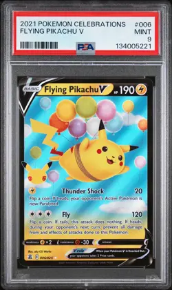 2021 POKEMON CELEBRATIONS #006 FLYING PIKACHU V PSA 9 - Image 1