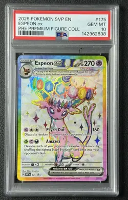 ESPEON EX PSA 10 2025 POKEMON SVP EN #175 PRE PREMIUM FIGURE COLL 838 - Image 1