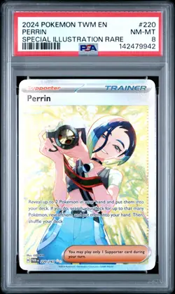 2024 POKEMON TWM EN-TWILIGHT MASQUERADE SPECIAL ILLUSTRATION RARE PERRIN PSA 8 - Image 1