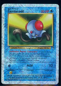 Pokemon LEGENDARY COLLECTION - #96/110 Tentacool - Reverse Holo - ENG - Damaged - Image 1