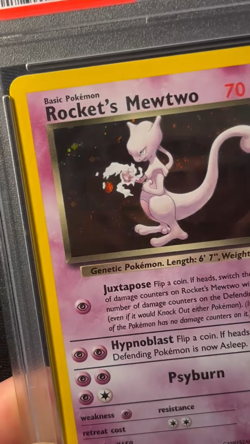 Rocket's Mewtwo 14/132 w/ SWIRL Gym Challenge Holo PSA 7 Graded Pokemon Card - Image 2