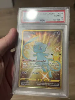 Pokemon Mew Full Art Secret Rare Holo 025/025 Celebrations PSA 10 - Image 2