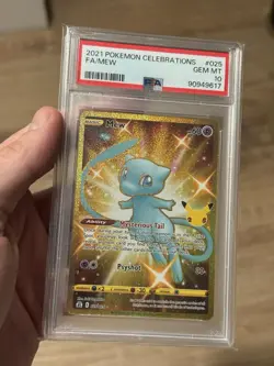 Pokemon Mew Full Art Secret Rare Holo 025/025 Celebrations PSA 10 - Image 4