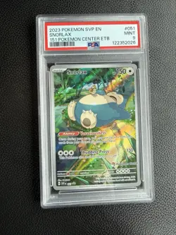 Pokemon Snorlax 051 Sv151 Promo Holo PSA 9 Scarlet & Violet Pokemon Center - Image 1