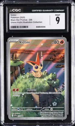 2025 POKEMON BLACK STAR PROMOS UNOVA VICTINI ILLUSTRATION COLL VICTINI CGC 9 - Image 1