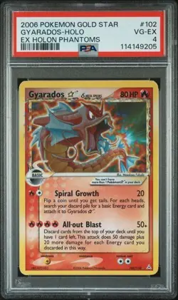 Pokemon Gyarados Holo GOLD STAR 2006 Ex Holon Phantoms #102 Holo PSA 4 - Image 1