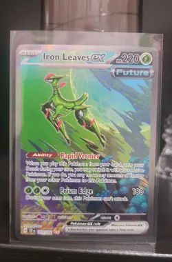 Pokemon TCG Temporal Forces: Iron Leaves ex 203/162 Special Illustration Rare - Image 1