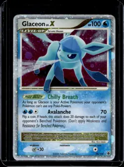 2008 Pokemon Diamond & Pearl Majestic Dawn Glaceon LV.X #98/100 - Image 1