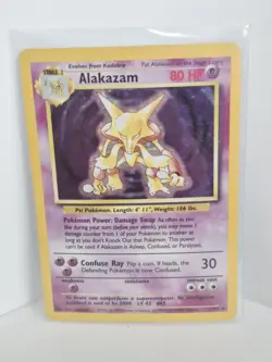 Alakazam - 1/102 Base Set Unlimited Holo Rare Pokemon - NM/LP - Image 1
