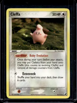 2005 Pokemon EX Unseen Forces Cleffa #21/115 - Image 1