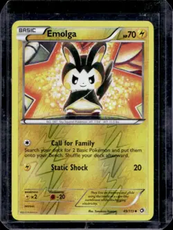 2013 Pokemon Black & White Legendary Treasures Emolga Reverse Holo #49 - Image 1