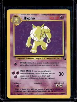 1999 Pokemon Fossil Hypno #23/62 - Image 1