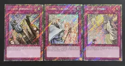 2024 YUGIOH RA02 PLATINUM SECRET RARE SOLEMN JUDGMENT / WARNING / WISHES NM SET - Image 1