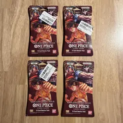 4 Packs One Piece TCG OP 02 Paramount War Sleeved Booster Pack Sealed English - Image 1