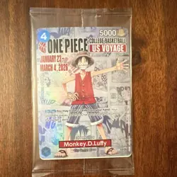 Bandai Namco One Piece CCG Monkey.D.Luffy US Voyage P-055 Promo Card - Image 1