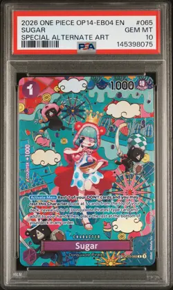 2026 ONE PIECE OP14-EB04-THE AZURE SEA'S SEVEN #065 SUGAR PSA 10 - Image 1