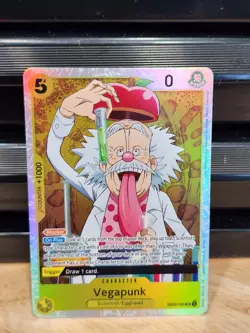 Vegapunk EB02-056 SR One Piece Card Game English Super Rare NM +1000 - Image 1