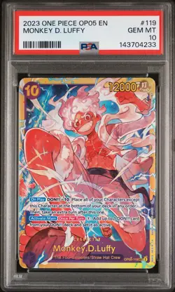 2023 ONE PIECE OP05-AWAKENING OF THE NEW ERA #119 MONKEY D. LUFFY PSA 10 - Image 1