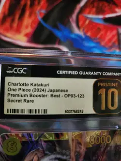 CGC Pristine 10 Japanese One Piece Charlotte Katakuri SEC Slab - Image 2