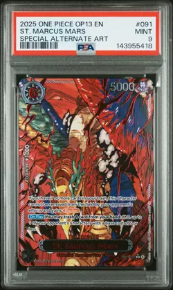 2025 ONE PIECE OP13-CARRYING ON HIS WILL #091 ST. MARCUS MARS PSA 9 - Image 1