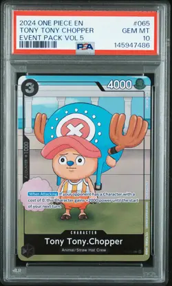 2024 ONE PIECE EVENT PACK VOL.5 #065 TONY TONY CHOPPER PSA 10 - Image 1