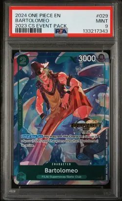 2024 ONE PIECE CHAMPIONSHIP 2023 EVENT PACK #029 BARTOLOMEO PSA 9 - Image 1