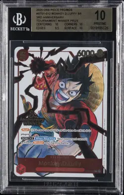 2025 ONE PIECE PROMOS 3RD ANV TOURNAMENT WINNER PRIZE MONKEY D. LUFFY BGS 10 - Image 1