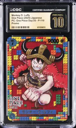 2025 ONE PIECE JPN PC: ONE PIECE DAY'25 PROMO MONKEY D. LUFFY CGC 10 PRISTINE - Image 1