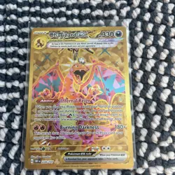 Charizard Ex Pokemon Card Gold Full Art - Image 1
