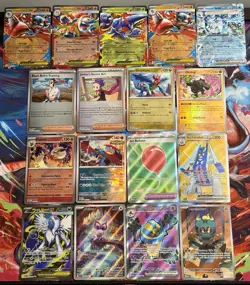 Pokemon 17 Card Lot - Illustration Rares Masterball Pokeball Full Art and ex!!!! - Image 1
