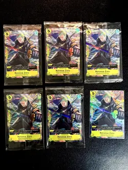 One Piece Card Game 🏴‍☠PROMO Illustration Box Roronoa Zoro LOT OF 5 Sealed - Image 1