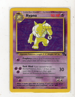 1999 Pokemon TCG Fossil Hypno Non-Holo Rare Card #23/62 NM - Image 1