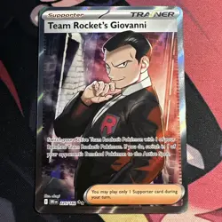Team Rocket's Giovanni 225/182 Destined Rivals Pokemon Card Mint Pack Fresh - Image 1