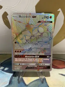 Buzzwole GX 115/111 Pokemon Crimson Invasion Sun & Moon Secret Rare Card NM - Image 1