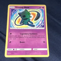 Pokemon Shining Mew Shining Legends 40/73 Shiny Holo Rare 30 HP Card - Image 1