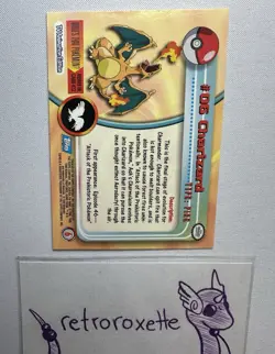 Topps Series 1 Pokemon TV Animation Card #06 Charizard Regular LP - Image 2