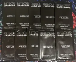 Riftbound Origins Nexus Night Packs (10) Sealed 3 Card Packs - Image 1