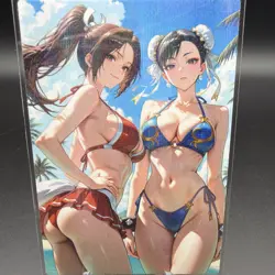 Chun Li & Mai Anime Waifu Card Doujin ACG Goddess Holo - Image 1