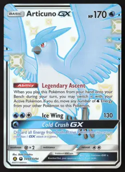 Articuno GX Full Art SV54/SV94 Pokemon Hidden Fates Shiny Vault - Image 1