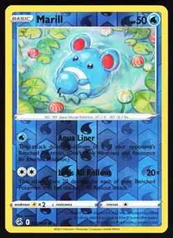 Marill 058/264 Pokemon SWSH08: Fusion Strike Reverse Holo Common MP - Image 1