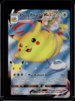 2021 Pokemon SWSH Celebrations Flying Pikachu VM #007/025 - Image 1