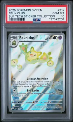 2025 POKEMON SVP EN-SV BLACK STAR PROMO #212 REUNICLUS PSA 10 - Image 1