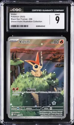 2025 POKEMON PROMOS UNOVA VICTINI ILLUSTRATION COLLECTION #208 VICTINI CGC 9 - Image 1
