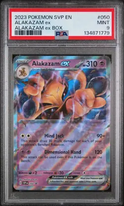 134871779 Alakazam ex 2023 Pokemon Scarlet Violet 151 Promo SVP EN #050 PSA 9 - Image 1