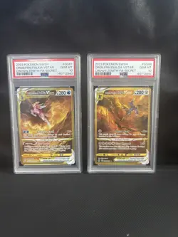 POKEMON CROWN ZENITH ORIGIN FORME PALKIA & DIALGA VSTAR PSA 10 SEQUENTIAL PSA 10 - Image 1