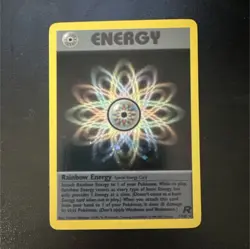 Pokemon TCG Rainbow Energy Team Rocket Holo Rare 17/82 Unlimited English 1999 - Image 1